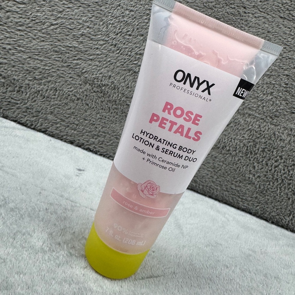 Onyx Professional Rose Petal Body Lotion Serum Duo 7oz‎ Pink Ceramide Primrose